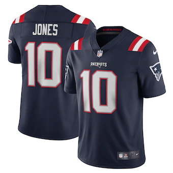 mens nike mac jones navy new england patriots vapor limited